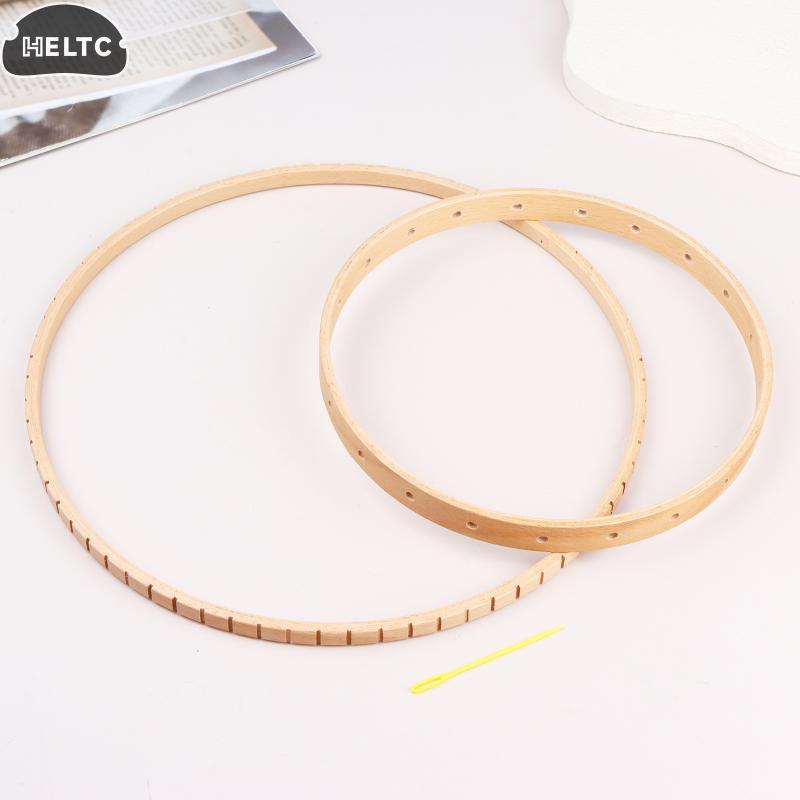 Wooden Hoops DIY Weaving Tools Round Wooden Knitting Loom Handmade Wall Hangings Crafts Home Garden Wall Decoration