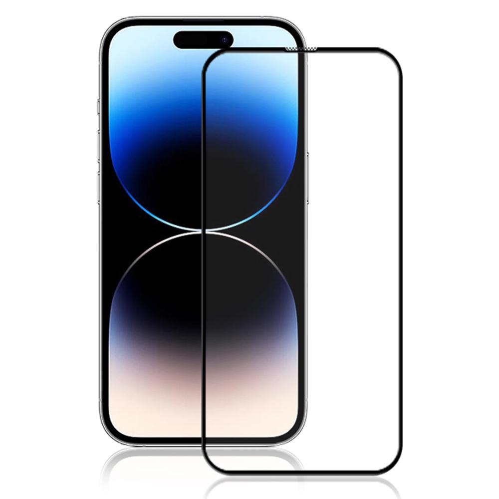 

MOCOLO Для iPhone 15 Pro Чорна рамка Повністю клейка плівка Захисне 3D-скло з закругленими краями Type A