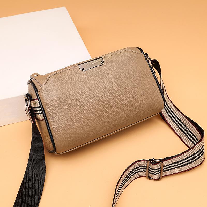 

Новое поступление, женская мини-сумка из натуральной кожи - сумка через плечо в цветных блоках с вместительным дизайном для повседневных и модных нарядов хаки