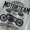 Foreign Trade Export Balance Cut the Tag Off Pure Cotton Short Sleeve T-shirt Men Summer Heavy Weight Sanding Retro Locomotive Print Half Sleeve Shirt