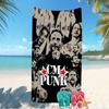 Beach Towel with CM Punk Pattern - soft,absorbent,machine washable Lightweight&Modern,swimming,Travel Essentials