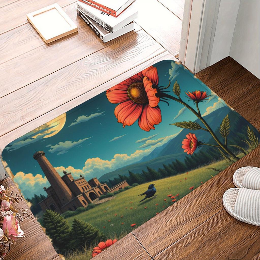 1 ks Kuchyňský koberec Butterfly Bloom Haven Protiskluzová rohožka ke dveřím Pop design Koupelnový kobereček Koberec pro Domov K umyvadlu Prádelna Dekor