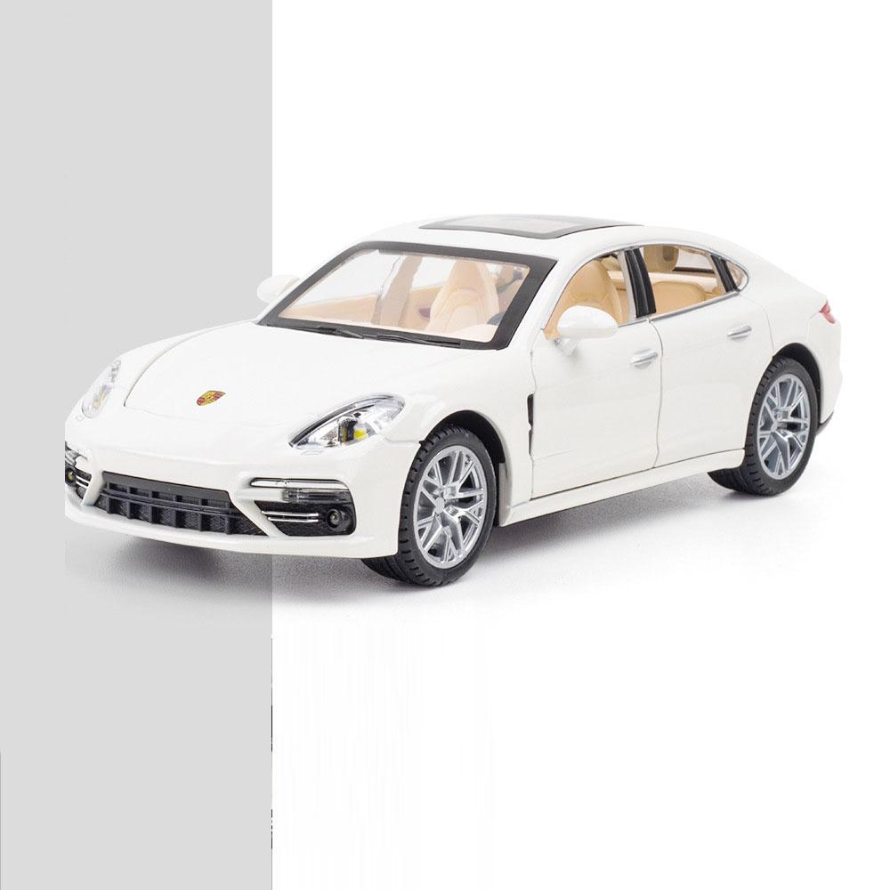 1:24 Porsche Panamera Sports Car Simulation Diecast Metal Alloy Model Car Sound and Light Pull Back Collection Kids Toy Gifts