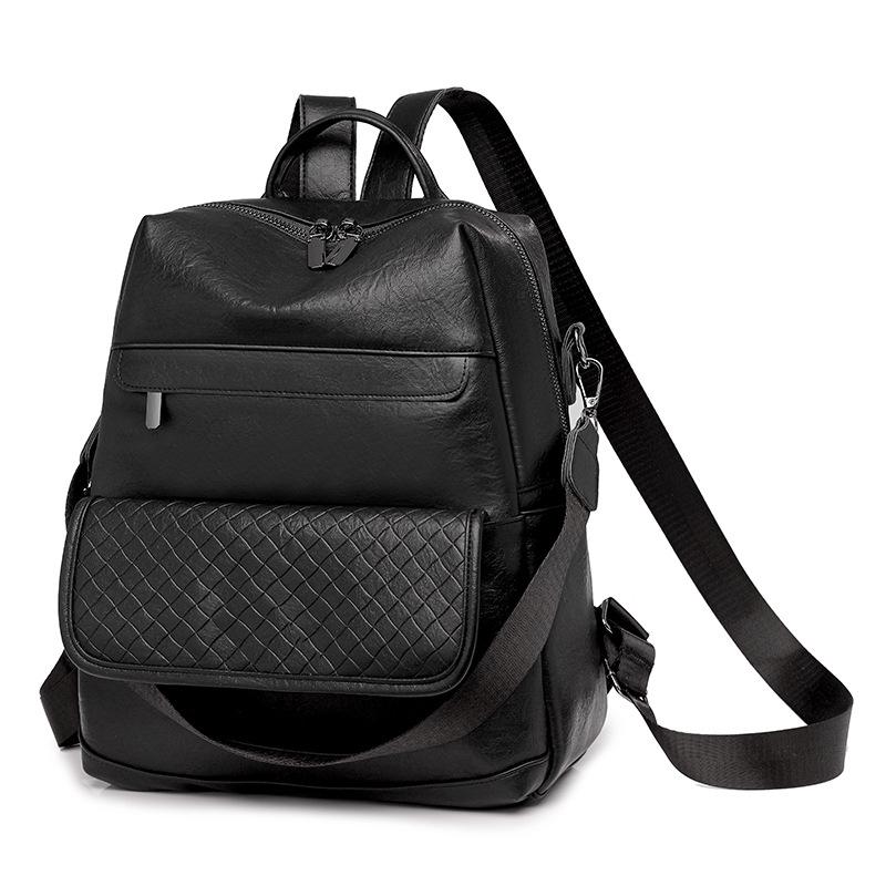 

Повседневный рюкзак для поездок на работу Модная и простая ручная сумка Рюкзак женский большой вместимости чёрный