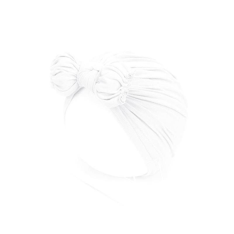 Wrinkled Baby Bow Hat Baby Solid Color Knot Hoodie Hats & Caps (infant Unisex)