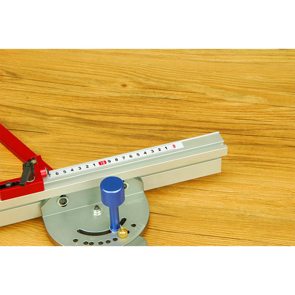 Woodworking Tool High Strength Angle Miter Gauge Sawing Assembly Ruler with Metric Scale  Alluminium Fence Insert Plate