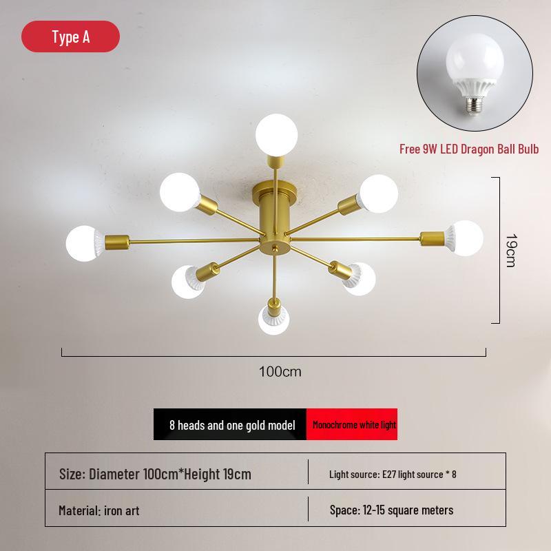 Nordic LED Ceiling Light: Modern Minimalist Design for Bedrooms & Living Rooms