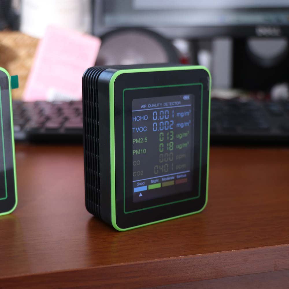 Automatic Display Air Quality Monitor 6 in 1 Carbon Dioxide Detector  For Home Office