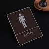 Self-Adhesive Bathroom Sign Restroom Door Sign Men Women Restroom Sign Board Washroom Sign Mark Office Mall Removable Sticker