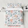 3pcs Cartoon Cute Cat and Plants Pattern Printed Bedding Set, 1*duvet Cover+2*pillowcase, Suitable for Girls Bedroom, Queen Bed