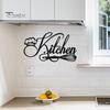 Heimküche Wanddekorationen Minimalistische Aufkleber, Wasserdichte PVC-Abziehbilder mit handgeschriebenem Kochhut Kreative Dekoration und Schneebesen-Design, Modern
