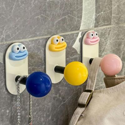 Yousheng 4 Stuks Ponsvrije Muurhaken Sterk Draagvermogen Creatieve Vorm Zelfklevend Wandmontage Kleding Sleutel Handdoek Hangers