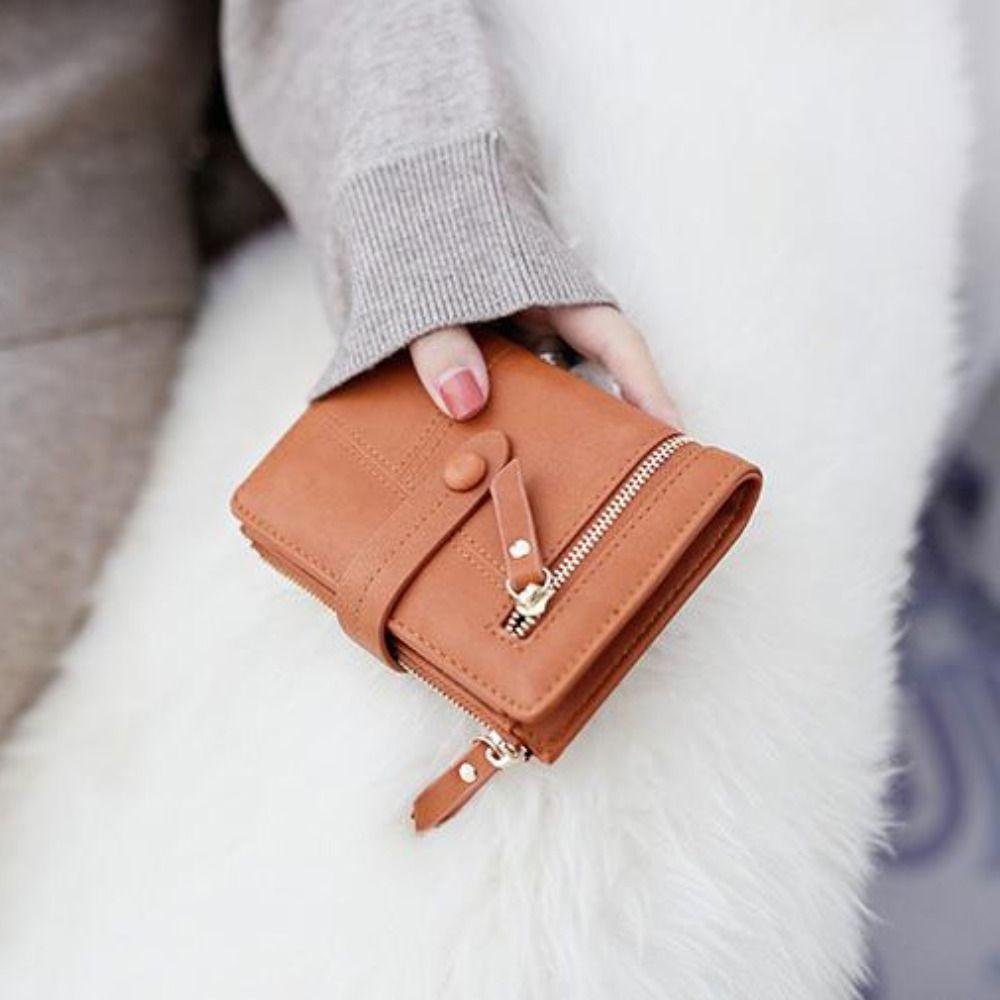 Waterproof Women Card Bag Multi-card Slot PU Leather Coin Purse Simple Short Women Wallets  Daily