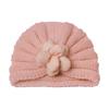 New autumn and winter baby fetal hat, children's three-dimensional flower warm hat, cute baby knitted hat