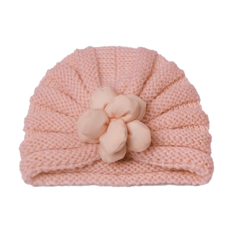 New Autumn and Winter Baby Fetal Hat, Children's Three-dimensional Flower Warm Hat, Cute Baby Knitted Hat