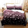 Flowers Queen Bedding Set 3D Print Singlesided Printed Comforter Plant Leaves Romantic and Warm Duvet Bedding Cover For Girls