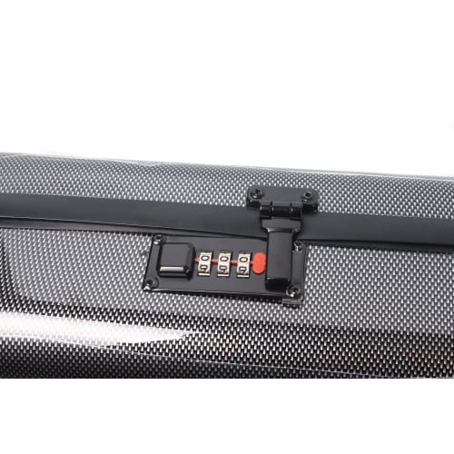 Yinfente Double Violin Case, Viola Case, Mixed Carbon Fiber Violin Box, 4/4 Full Size (Black)