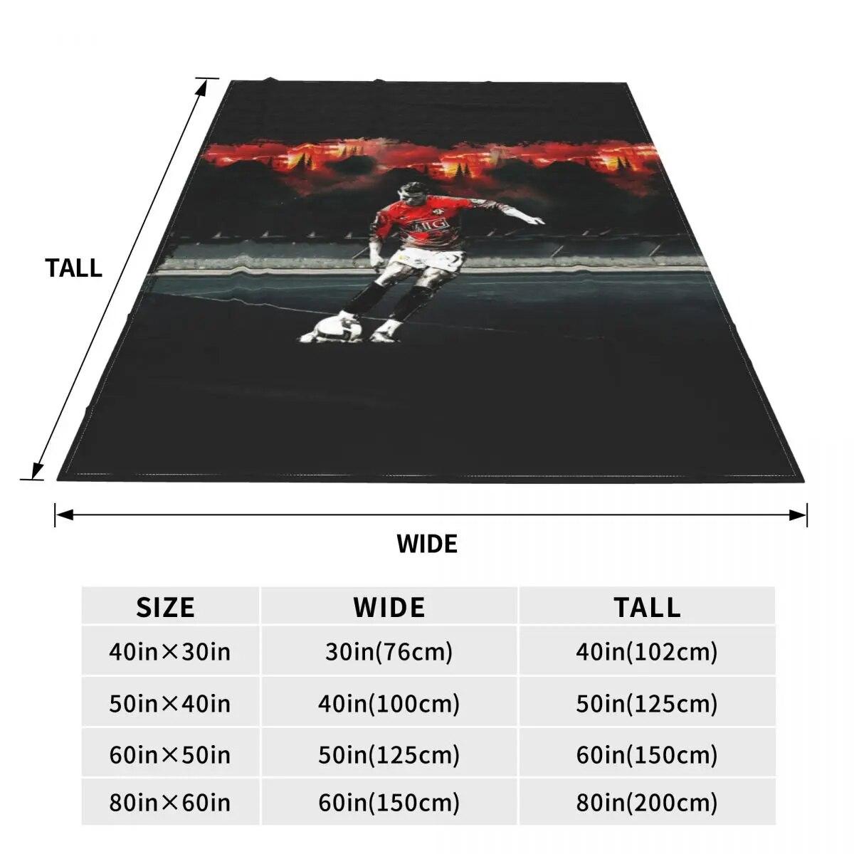 CR одеяло стрелять футболист самолет путешествия фланелевое одеяло супер теплый диван — фото 3