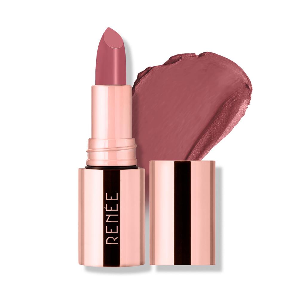 RENEE Everstay Long Stay Matte Lipstick - Pink Peony, Hydrating & Non-Drying, Smudge-Proof, Lightweight, Long Lasting, Intense Pigment, Full Covera