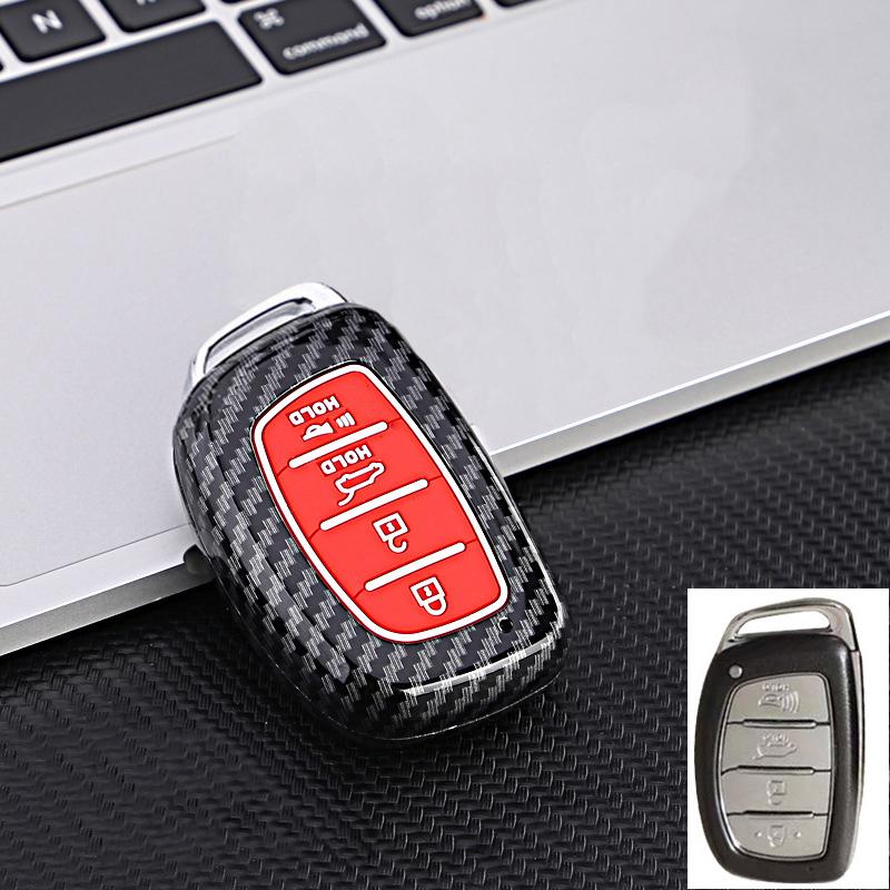 3 4 Button Abs Car Smart Key Case Cover For Hyundai Tucson Santa Fe Rena Sonata Elantra Creta Ix35 Ix45 I10 I30 I40 Accessories