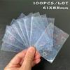 Heart Shaped Foil Laser Card Sleeves 100pcs Transparent Tarot Game Storage Bag YGO Board Protector Trading Cards Shield Cover