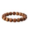 Men's Sandalwood Bracelet - Wenwan Buddhist 108 Barrel Beads Rosary with Milky Fragrance, Retro Design, Sink-Grade Quality.