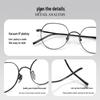 Women's Oval Pure Titanium High Prescription Glasses, Myopia, Small Ultralight Frame, Model 18070