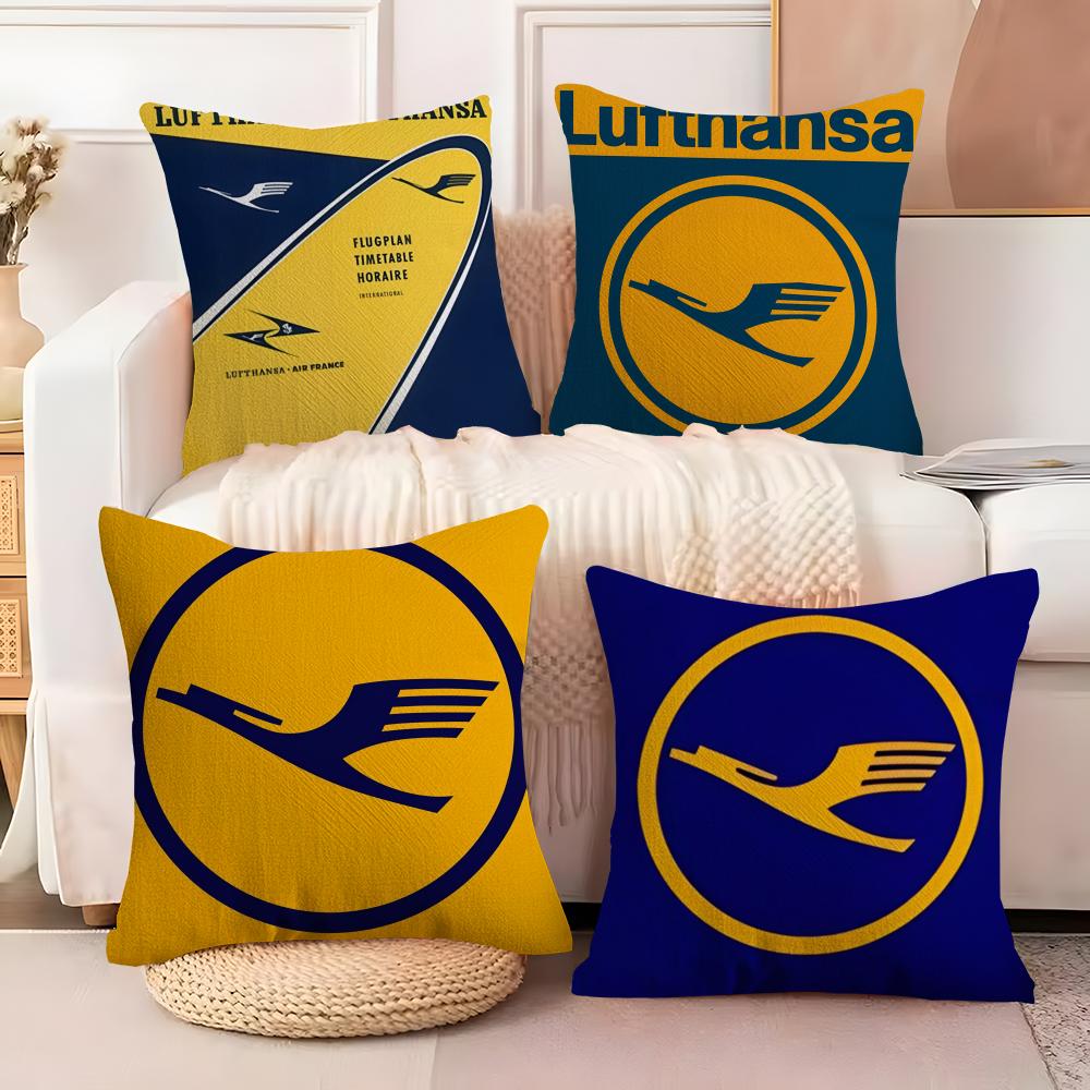 LLufthansaS German Airlines Cushion Cover Pillowcase Ultra Soft Skin Friendly Fabric Cloud Like Comfort  Concealed Zipper