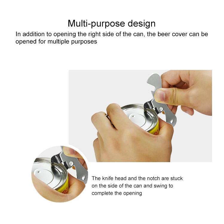 2 PCS Stainless Steel Bottle Opener Can Opener Multifunctional Kitchen Tool