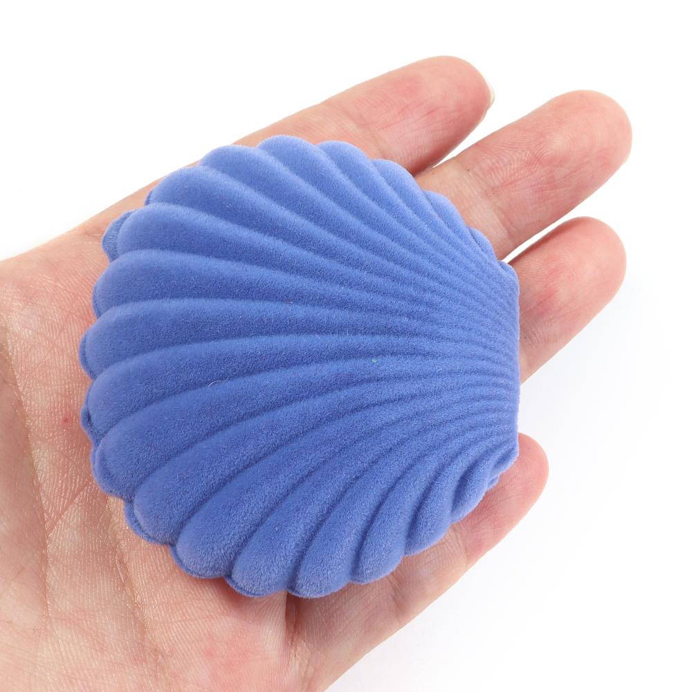 1PC Shell Shape Velvet Jewelry Box Earrings Ring Box Jewelry Storage Display Jewelry Package Case Jewelry Display Gift Case