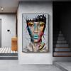 RELIABLI ART Portrait Posters And Prints Canvas Paintings Wall Art Colorful Makeup Girl Pictures For Living Room Decor No Frame