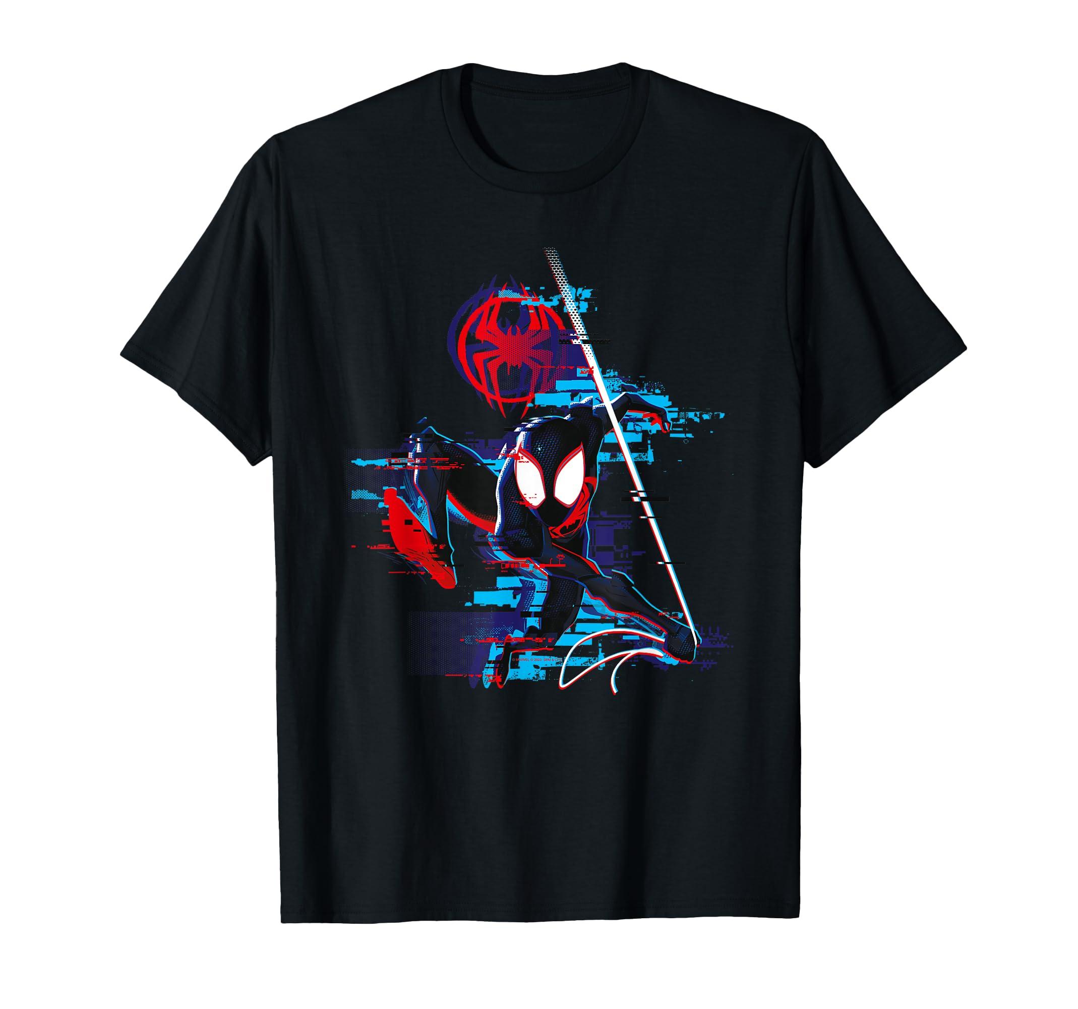 

Across the Miles Glitch Marvel s Spider-Man Spider-Verse T-Shirt чёрный
