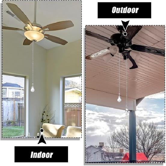 4 Pcs Ceiling Fan Pulls Light and Fan Pull Chain Set 12 Inch Ceiling Fan Pull