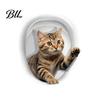 Selbstklebende Toilettenaufkleber 3D Cartoon Katze Toilettenaufkleber, Wasserdicht Süßes Tier Deckel Kreatives Sitzflächen Kunstaufkleber, Lustige Selbstklebende Badezimmerwand