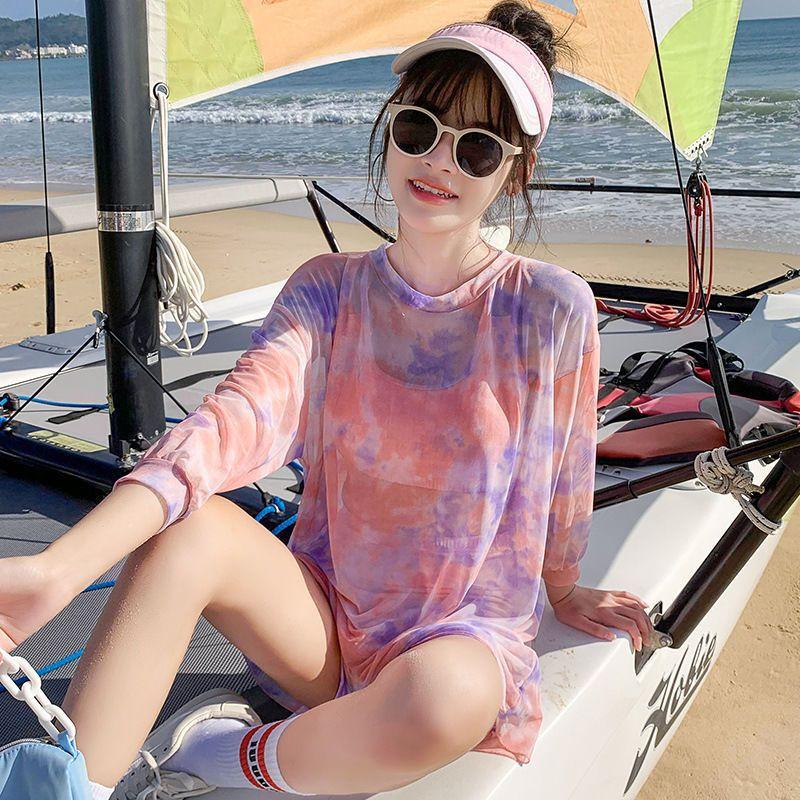 

Спортивный стиль, женский купальник из трех частей, утягивающая женская солнцезащитная одежда, дышащий уличный купальник