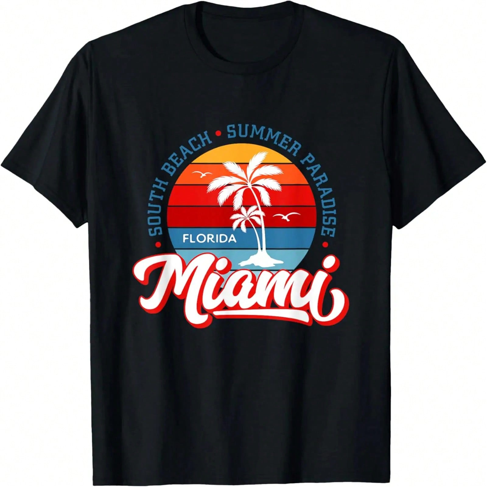 Miami Beach Novelty Tee Shirts, I Love Miami, Miami Graphic T-Shirt S