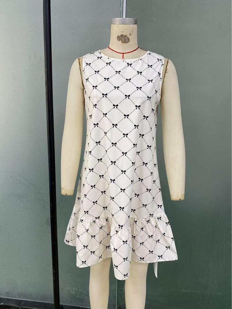 2025 Summer Women's European & American Plaid Sleeveless A-line Dress