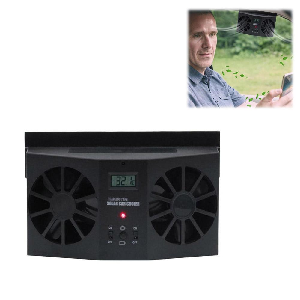 Solar Car Auto Exhaust Fan Car Window Exhaust Fan Cooler Portable Ventilator Cooler with Display Ventilation System
