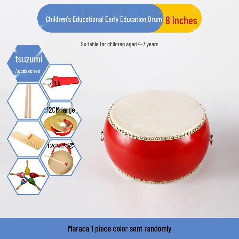 Kogane Inch Cowhide Drum: Children's Small Drum and Percussion Instrument.