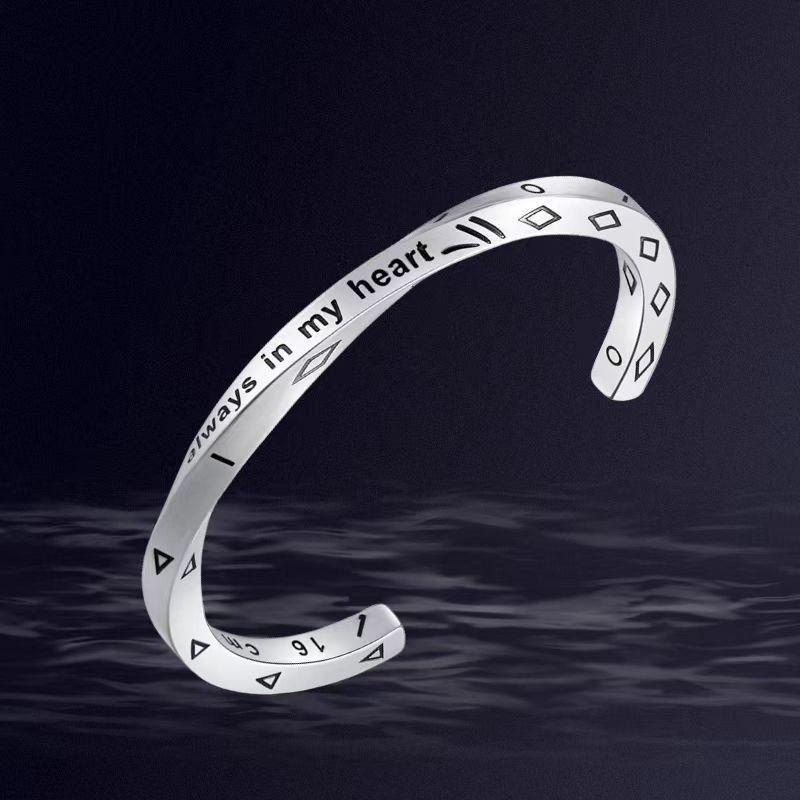 Bracelet Girls Niche Titanium Steel Jewelry Premium Sense Ins Wind Nail Opening Jewelry