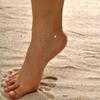 Minimalist Heart Beaded Chain Anklet for Women Girl, Stainless Steel Gold Plated Ankle Bracelet, Foot Jewelry Summer Accessories