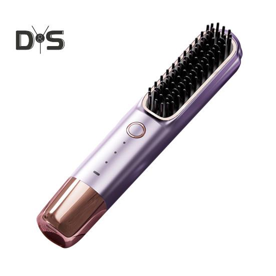 

Беспроводной выпрямитель для волос с защитой от ожогов, 3-скоростной светодиодный дисплей температуры, зарядка через USB, выпрямитель для волос фиолетовый