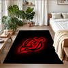 Anti‑Slip Crystal Velvet Floor Rug, New Jersey Devils Design Carpet for Indoor Living Bedroom Home Decoration