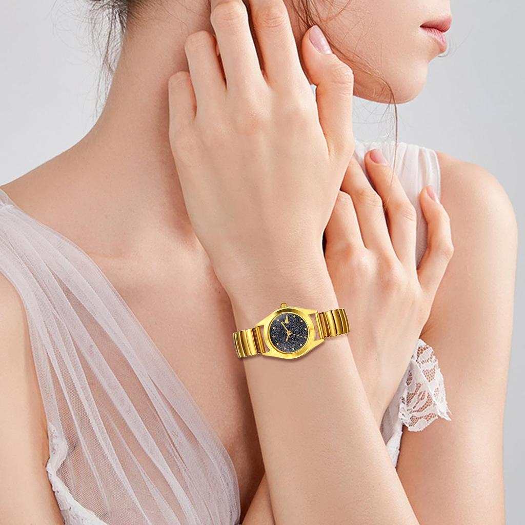 cute waterproof gold analog free stainless steel stylish quartz fashion Day gift Women's watch, display, size, strap, watch, gold, birthday, Mother's