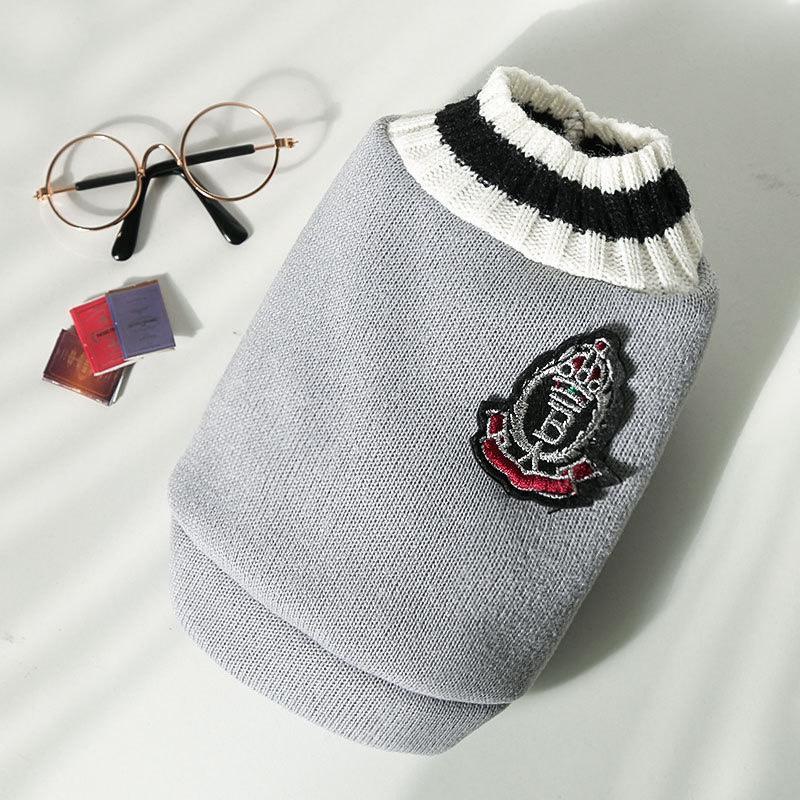 

Осенне-зимняя одежда для кошек, однотонная одежда для рождественских свитеров, одежда для собак в студенческом стиле, жилет для котят, щенков, пальто для кошек M