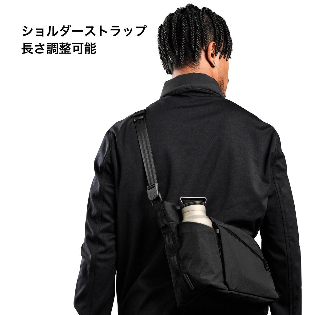 ALPAKA Flow Satchel 4L Umhängetasche, Sacoche Sling Bag mit YKK Aquaguard Reißverschluss, Schlüsselband, Erweiterbare Flaschentasche, Tragegriff-Gurt,