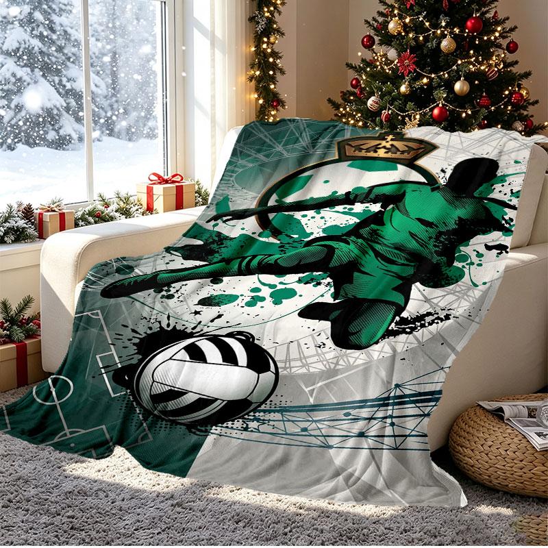 Club Santos Laguna Pattern Blanket for Home Decoration, Bed, Sofa, Car Travel, Camping, Suitable for All Seasons, Birthday Christmas Gift