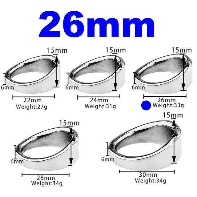 Sex Toys for Men Delay Ejaculation Metal Scrotum Stretcher Erotic Penis Bondage Lock Cock Ring Stainless Steel