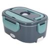 Elektrische Lunchbox Roestvrij Staal Constante Temperatuur 1.5L met Lepel Vork Isolatiezak Verwarmde Lunchbox voor School Kantoor 12v 24v