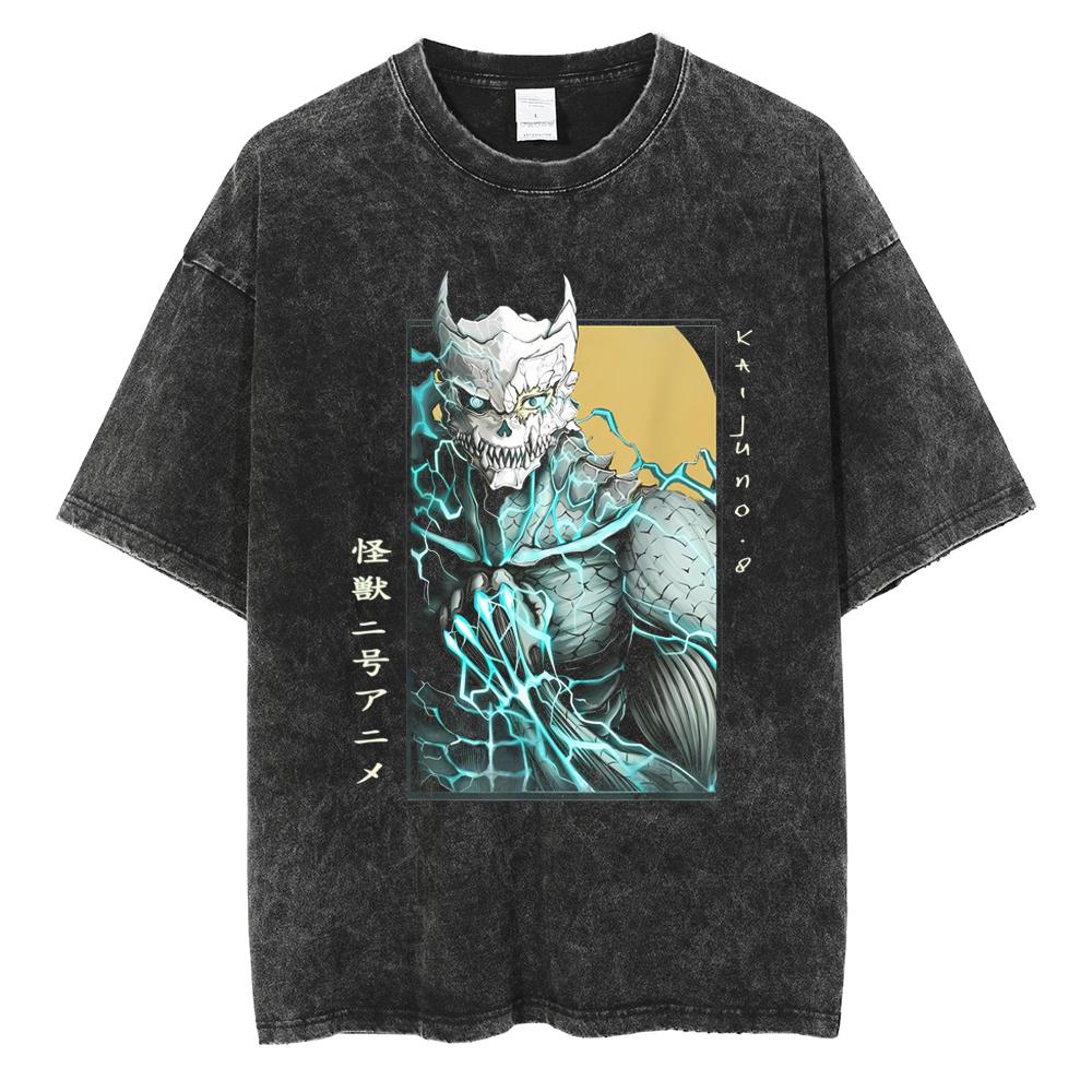 

Япония Аниме Кайдзю Нет. 8 Крутых футболок с принтом Мужская Женская Винтажная Хлопковая Футболка с Эффектом Потертости Оверсайз Футболка Харадзюку Мужская Футболка Y2k 4XL